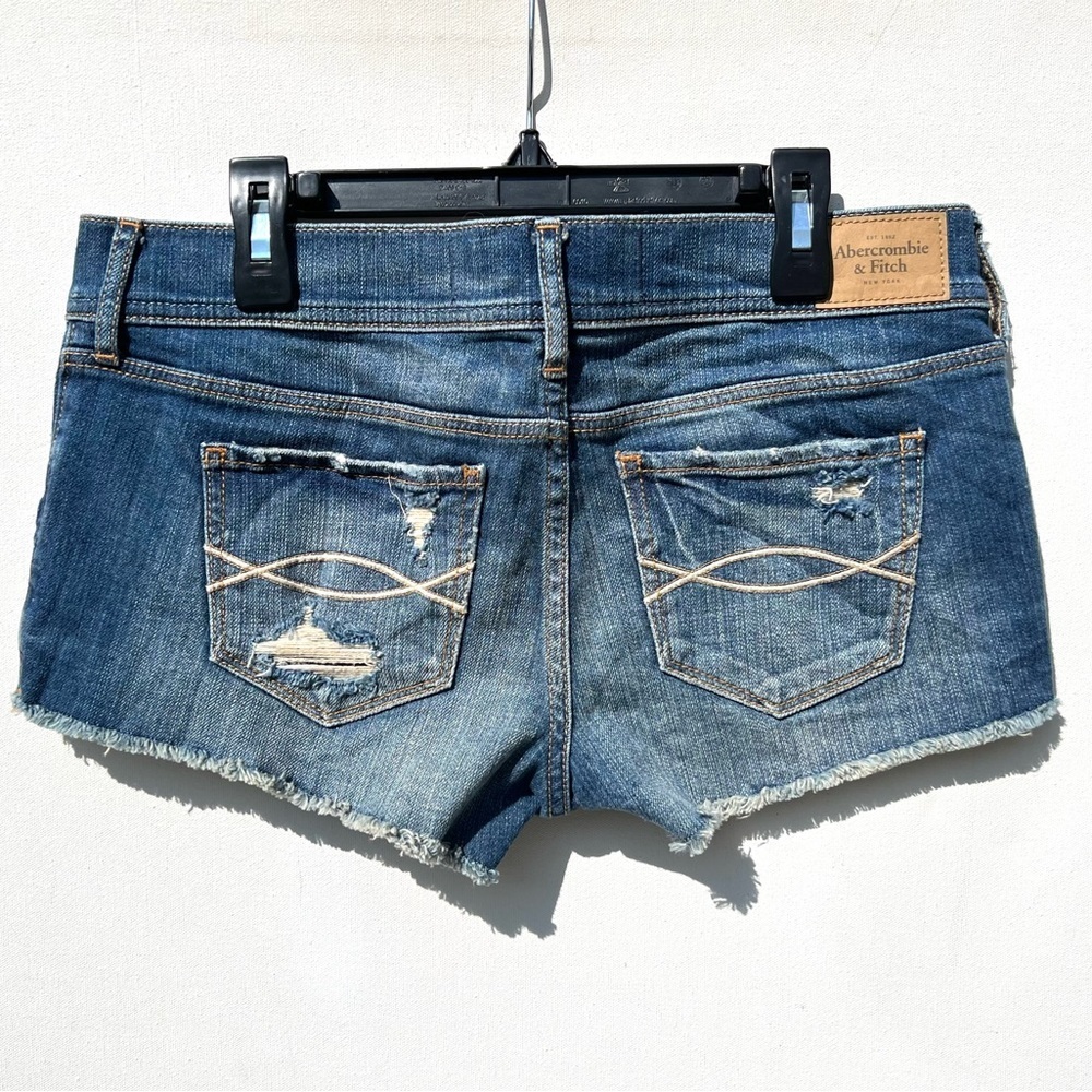 Abercrombie & Fitch  ultra lowrise denim cutoff shorts Sz 4  Waist  27